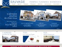 Tablet Screenshot of pompes-funebres-sauvage.com